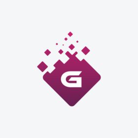 دانلود لوگو حرف g آرم g وکتور طرح حروف مربعی