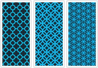 دانلود وکتور پترن مراکشی هندسی آبی روی مجموعه مشکی
