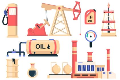 دانلود وکتور عناصر جدا شده صنعت نفت مجموعه مجموعه پمپ بنزین