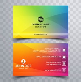 دانلود کارت ویزیت قالب کارت ویزیت خلاقانه و تمیز طرح رنگارنگ