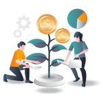 وکتور هنر خال کوبی دست با پروانه