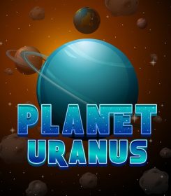 دانلود پوستر وکتور سیاره اورانوس در فضا