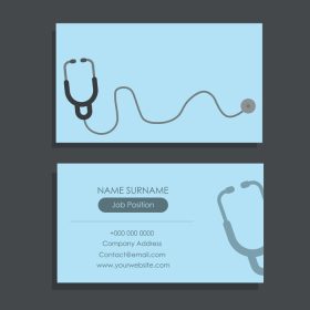 دانلود کارت ویزیت کارت ویزیت دکتر با طرح گوشی پزشکی