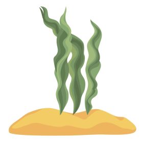 دانلود وکتور گیاه سبز جلبک دریایی