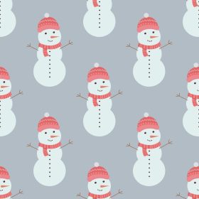 دانلود وکتور پترن بدون درز کریسمس با آدم برفی های زیبا