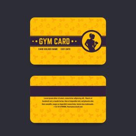 دانلود قالب وکتور کارت ویزیت fitness club card