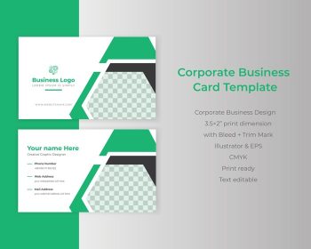 دانلود کارت ویزیت gradient color creative corporate business هویت وکتور شناسه کارت