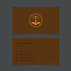 دانلود کارت ویزیت کارت ویزیت وکیل به رنگ قهوه ای