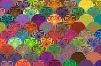 دانلود وکتور پترن دایره رنگارنگ همپوشانی
