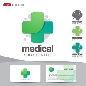 دانلود کارت ویزیت طرح لوگوی بهداشتی درمانی یا قالب کارت ویزیت بیمارستانی و تمیز و مدرن