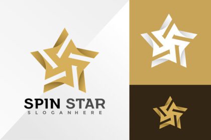 دانلود قالب لوگوی لوگوی اسپین ستاره لوگو وکتور طراحی لوگو