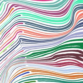 دانلود وکتور طرح راه راه مواج رنگارنگ پس زمینه وکتور انتزاعی