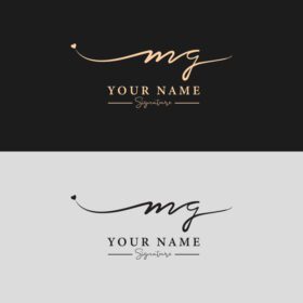 دانلود لوگو مگ امضای حرف اولیه قالب لوگوی لوکس mg