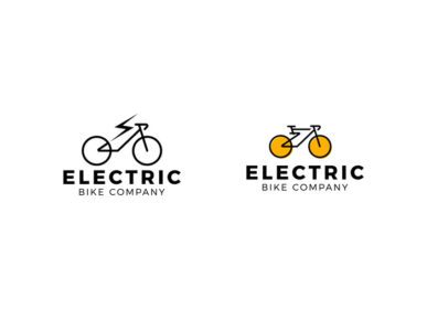 دانلود لوگوی مینیمالیستی طراحی لوگو دوچرخه برقی