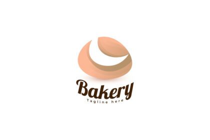 دانلود لوگو طراحی لوگو نانوایی مدرن و مینیمال کیک ساده خانگی