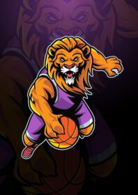 دانلود لوگو لوگوی مدرن شیرهای حرفه ای برای تیم ورزشی بسکتبال