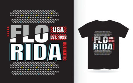 دانلود طرح تی شرت تایپوگرافی مدرن فلوریدا
