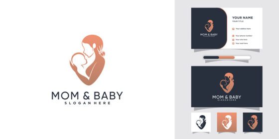 دانلود لوگو طراحی لوگو مادر و نوزاد با مفهوم خلاقانه و کسب و کار