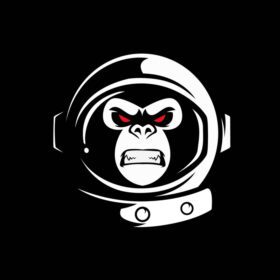 دانلود لوگو وکتور آرم میمون فضانورد