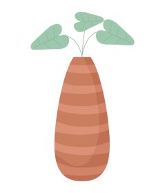 دانلود وکتور کوزه با گیاه