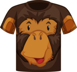 دانلود طرح تی شرت جلوی میمونی