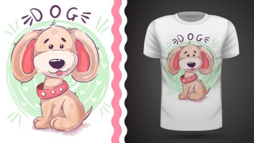 دانلود ایده خنده دار سگ عروسکی برای چاپ دست تی شرت