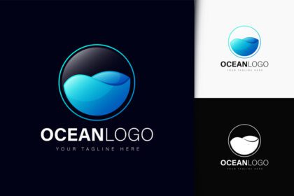 دانلود لوگو طراحی لوگو اقیانوس با شیب