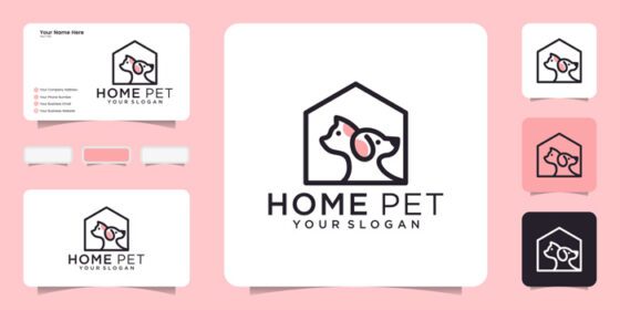 دانلود لوگو طراحی لوگو خانه حیوان خانگی و کارت ویزیت