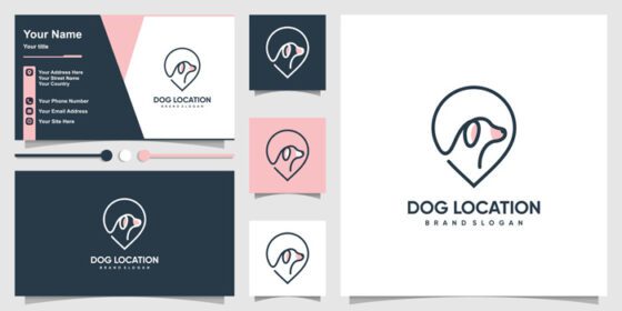 دانلود لوگو طراحی لوگو مکان حیوان خانگی با مفهوم مدرن انتزاعی