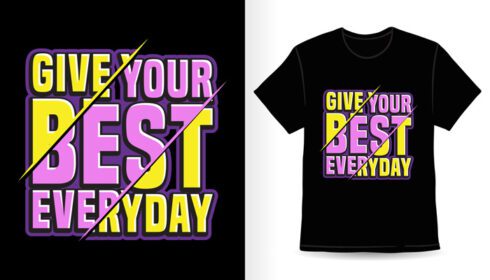دانلود بهترین طرح روزانه شعار تایپوگرافی خود را برای تی شرت