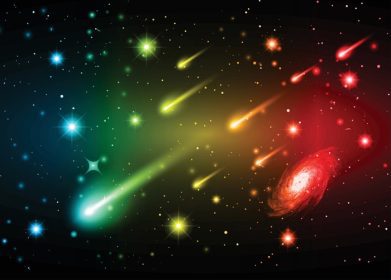 دانلود وکتور ستاره های سیاره و کهکشان در فضای آزاد شهاب سنگ پس زمینه کهکشان راه شیری