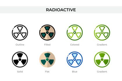 دانلود لوگو نماد رادیواکتیو در سبک های مختلف وکتور رادیواکتیو