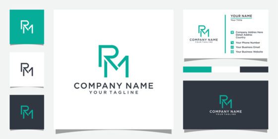 دانلود لوگو rm یا وکتور طراحی لوگو حرف ابتدایی mr