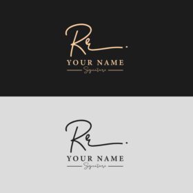 دانلود لوگو rr امضای حرف اولیه قالب لوگوی لوکس rr