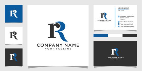 دانلود وکتور قالب طراحی لوگو rr یا حرف r