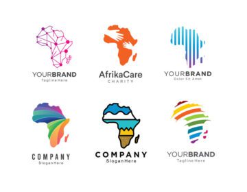 دانلود مجموعه لوگو قالب آرم نقشه آفریقا با تکنولوژی مدرن