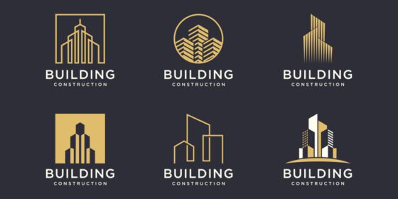 دانلود مجموعه لوگوی وکتور لوگوی ساختمانی قالب طراحی ساختمان شهر