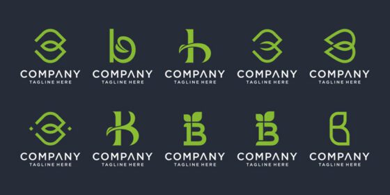 دانلود مجموعه لوگوی خلاقانه حرف b الهام از طراحی لوگو