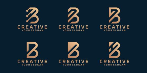 دانلود مجموعه لوگوی خلاقانه حرف b الهام از طراحی لوگو