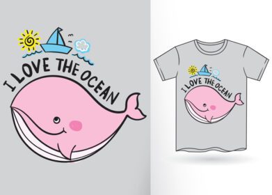 دانلود دستی نهنگ ناز برای تی شرت