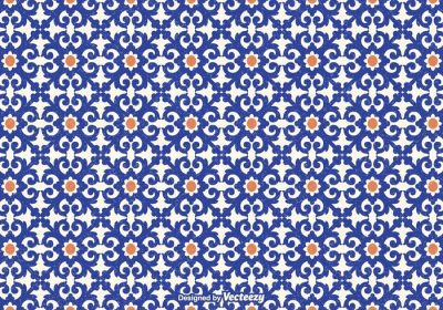 دانلود وکتور رایگان azulejo سنتی پرتغالی تزئین کاشی پترن بدون درز eps شامل نمونه پترن azulejo برای ویرایش آسان