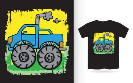 دانلود کامیون هیولاهای دستی برای چاپ تی شرت