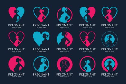 دانلود مجموعه لوگو مجموعه طراحی لوگو زنان باردار
