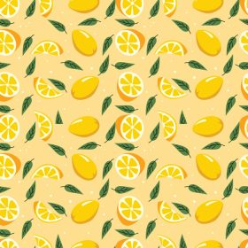 دانلود تصویر برداری وکتور پترن بدون درز میوه لیمو میوه