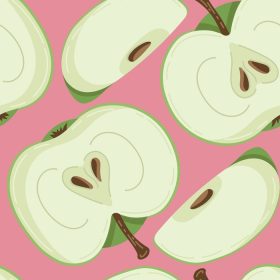 دانلود وکتور پترن بدون درز میوه برای محصولات نساجی قطعات سیب
