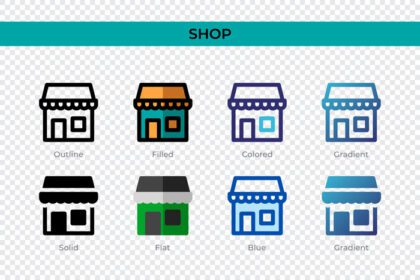 دانلود لوگو آیکون فروشگاه در سبک های مختلف وکتور آیکون های فروشگاهی طراحی شده در