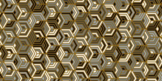 دانلود وکتور پترن هندسی با شکل چند ضلعی و خطوط طلایی مورب