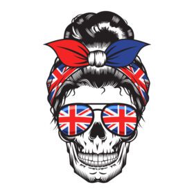 دانلود لوگوی جمجمه مادر انگلستان طرح بریتانیایی بر روی سفید