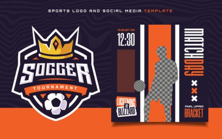 دانلود لوگوی لوگوی ورزشی فوتبال و بروشور بنر روز مسابقه برای شبکه های اجتماعی