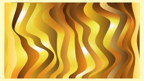 دانلود وکتور نوارهای مواج طلایی روی کاغذ دیواری روشن